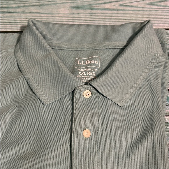 L.L. Bean Men's Sky Blue Polo Shirt - Picture 3 of 4